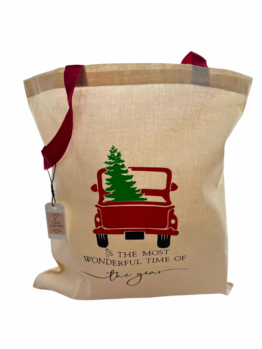 Christmas Tote Bag – It’s the Most Wonderful Time of the Year |by Con Amore
