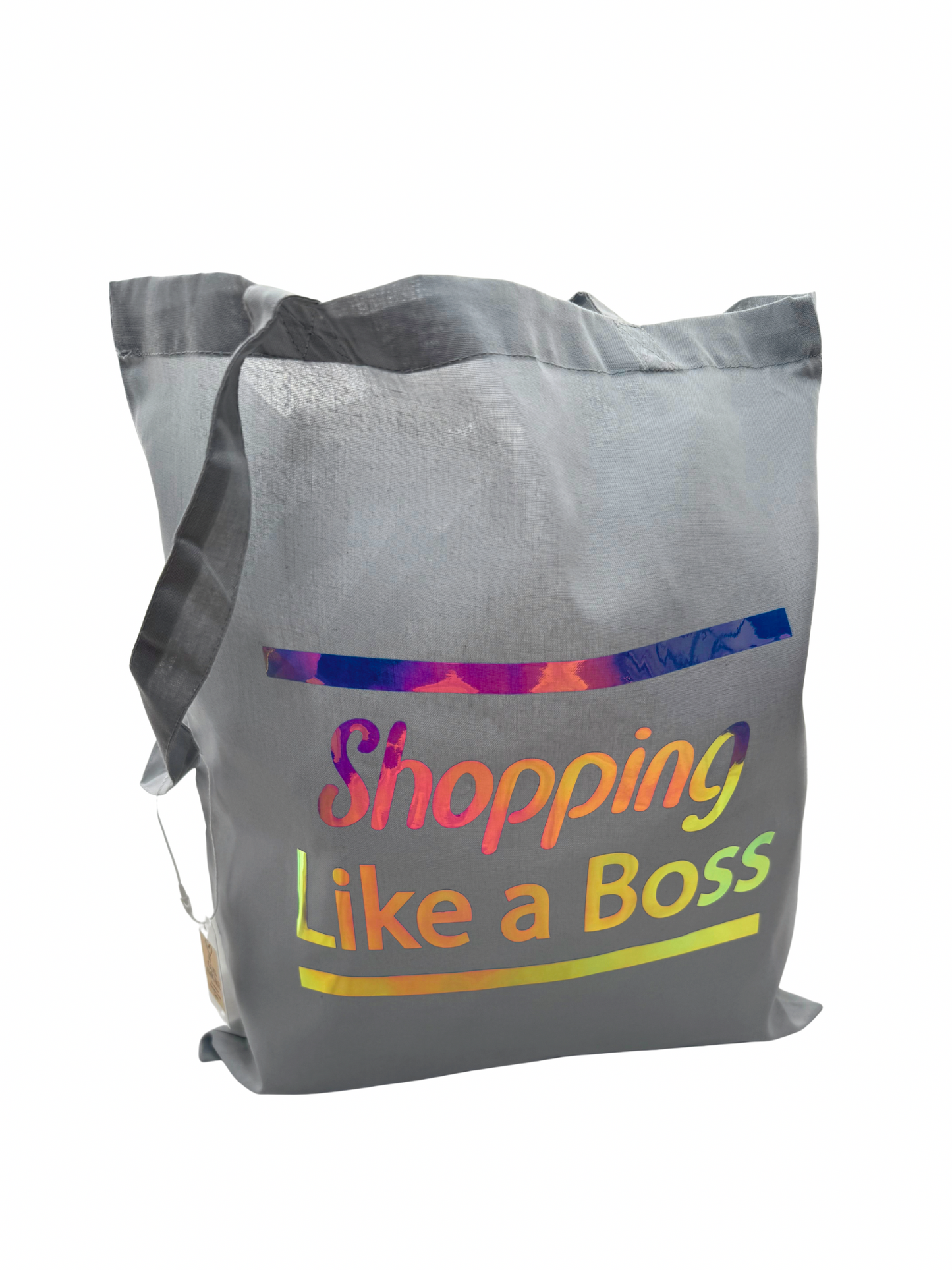 Shopping Like a Boss – Holographic Tote Bag | by Con Amore