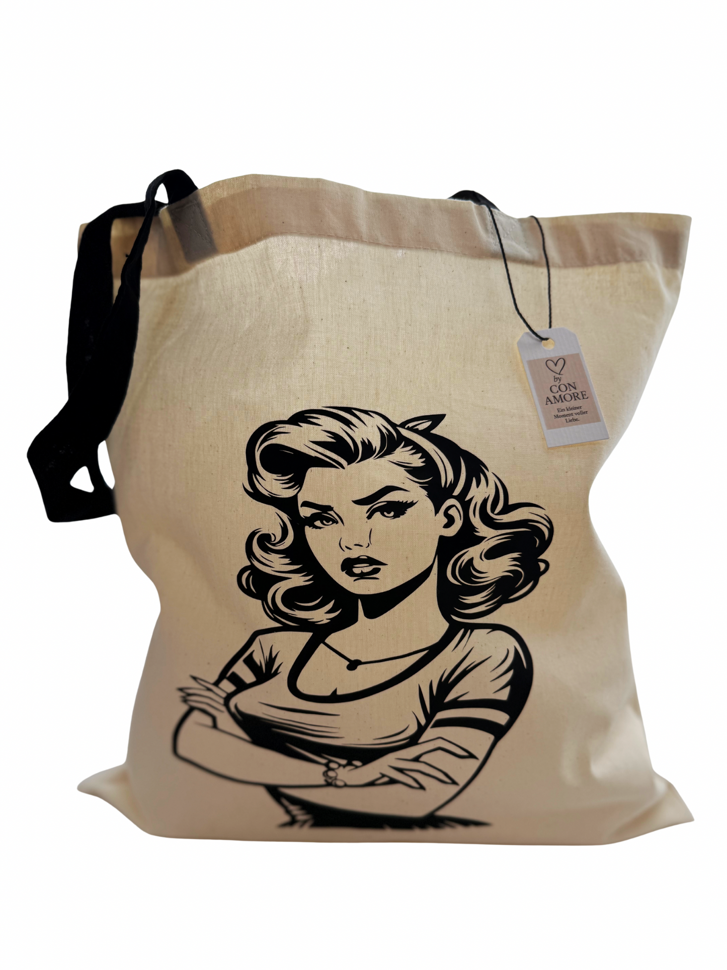 Retro Power Tote Bag – Bold. Strong. Stylish | by Con Amore